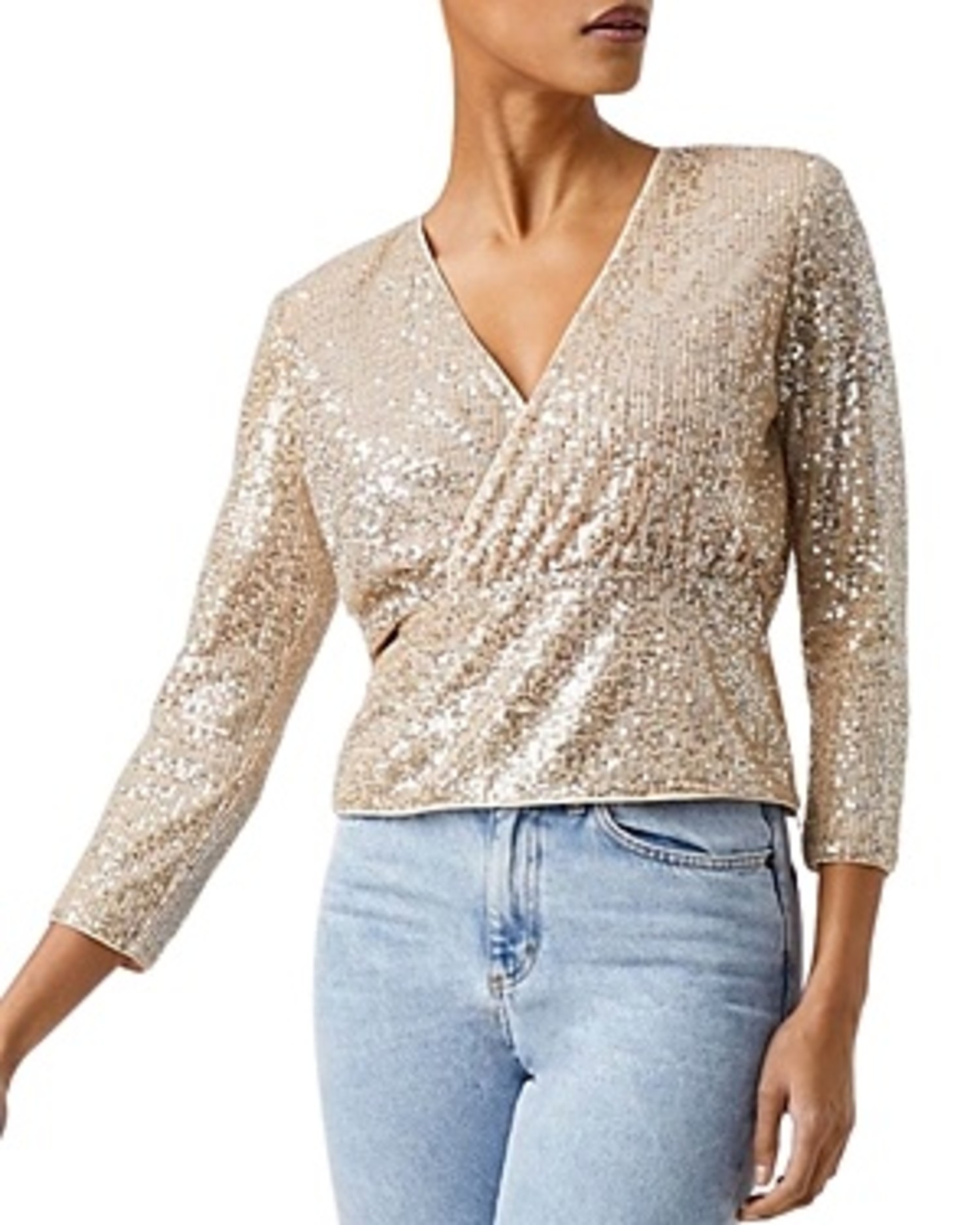 FC Eshka Sequin Wrap Top - Poppy\u0026Olive