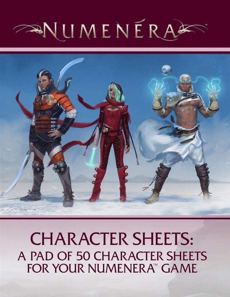 Monte cook Numenera RPG: Character Sheets