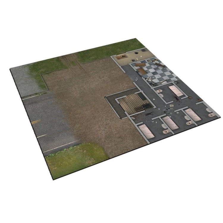 Mantic The Walking Dead All Out War: Deluxe Mat - The Prison