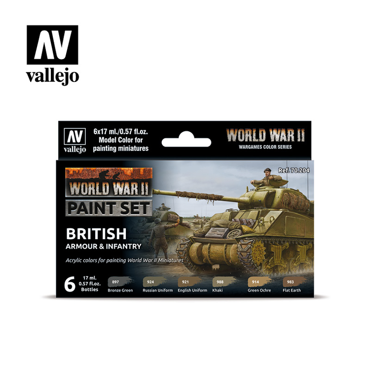 Vallejo Vallejo Paint Set: British Armour & Infantry