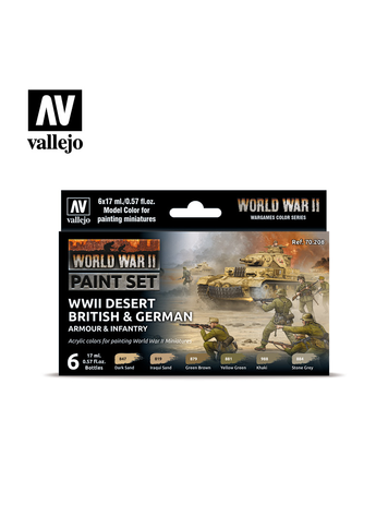 Vallejo Vallejo Paint Set: WWII Desert British & German