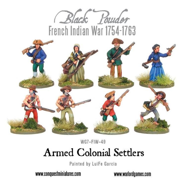 Warlord games Black Powder: FIW Armed Colonial Settlers