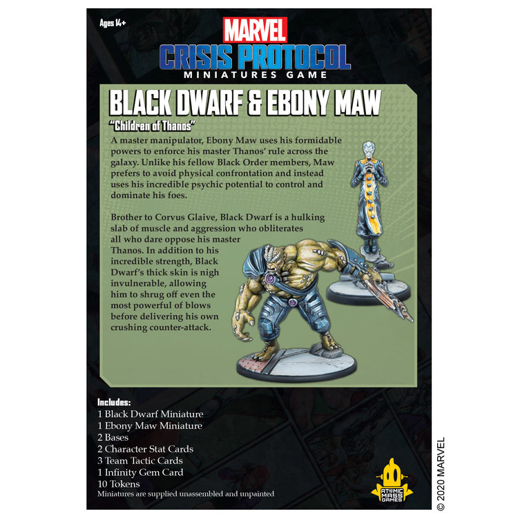 Atomic Mass Games Marvel Crisis Protocol: Black Dwarf & Ebony Maw