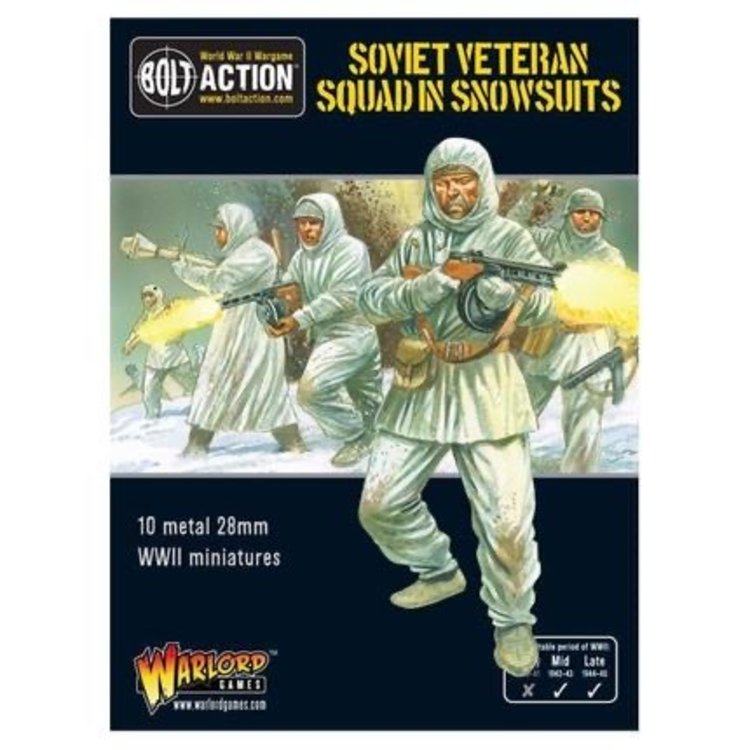 Warlord games Bolt Action: Soviet- Veteran Squad in Snowsuits