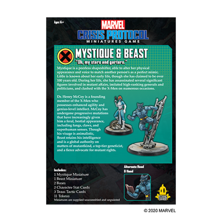 Atomic Mass Games Marvel Crisis Protocol: Mystique & Beast