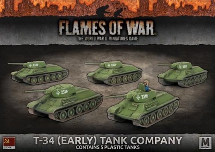Flames of War Flames of War: Soviet- T-34 (early) Tank Company (Mid)