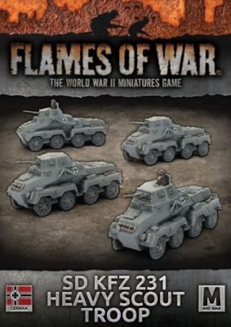 Flames of War Flames of War: German- SD KFZ 231 Heavy Scout Troop (mid)