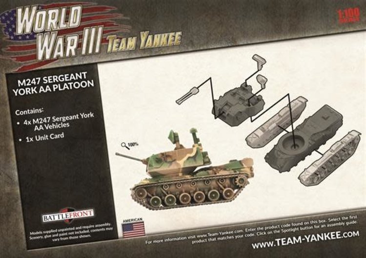 Team yankee Team Yankee: American- M247 Sergeant York AA Platoon