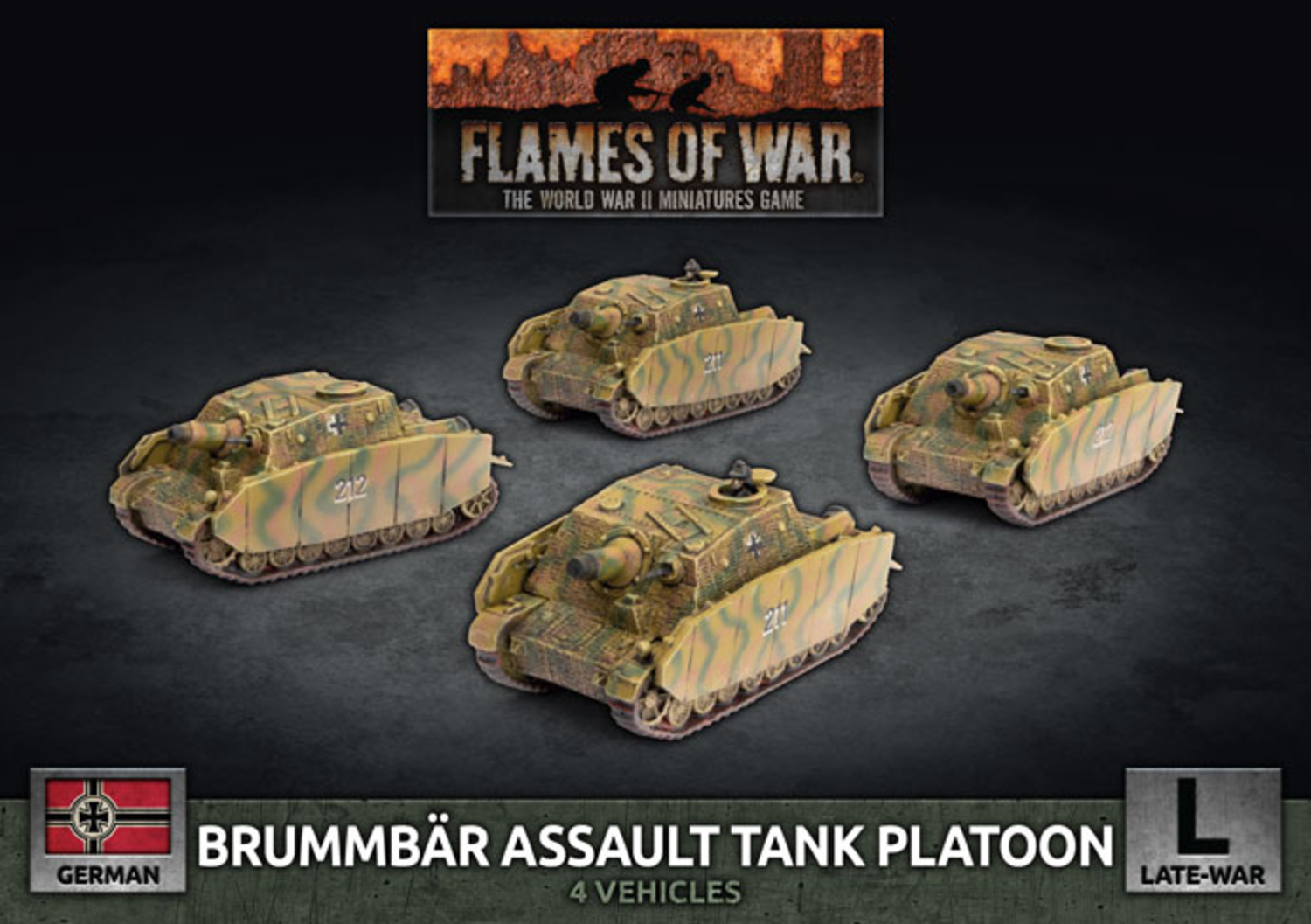 Flames of War Flames of War: German- Brummbar Assault Tank Platoon (late) -  Family Time Games