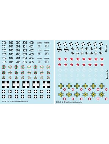 Flames of War Flames of War Decals: Axis & Allies