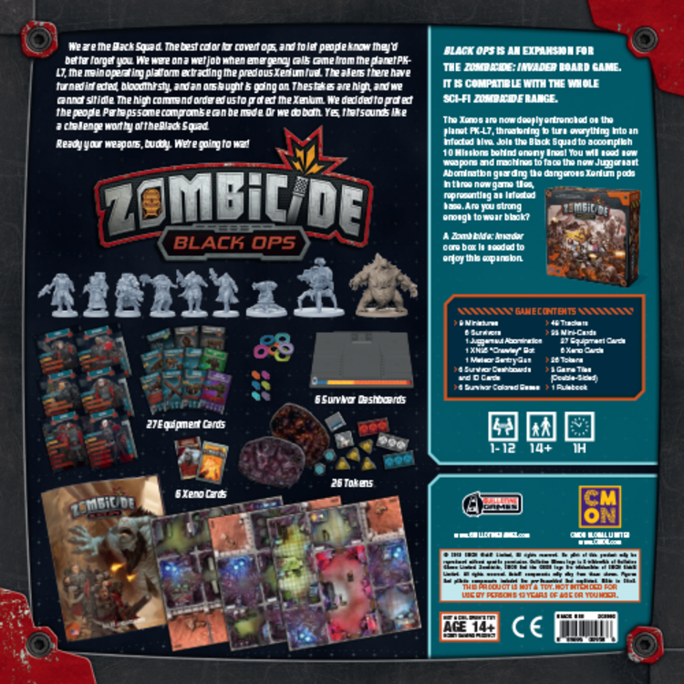 CMON Zombicide Invader: Black Ops expansion