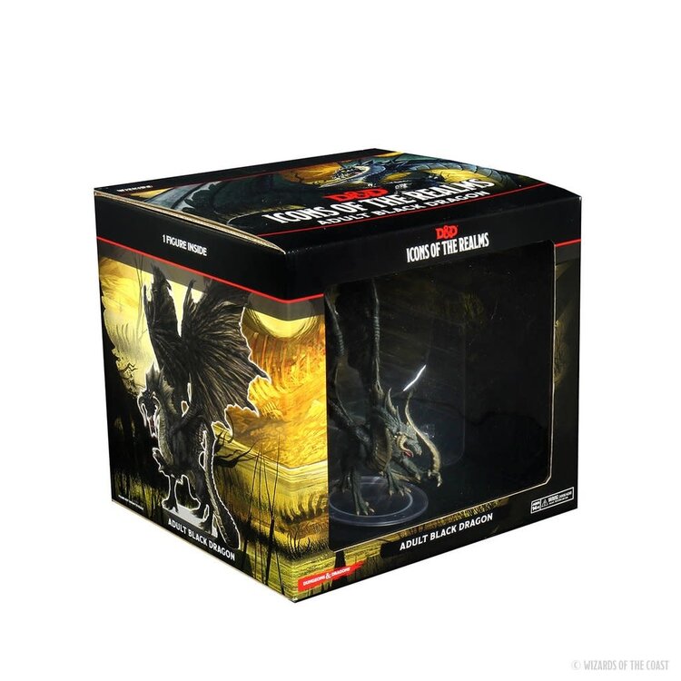Wizards of the Coast D&D Icons of the Realm Miniature: Adult Black Dragon