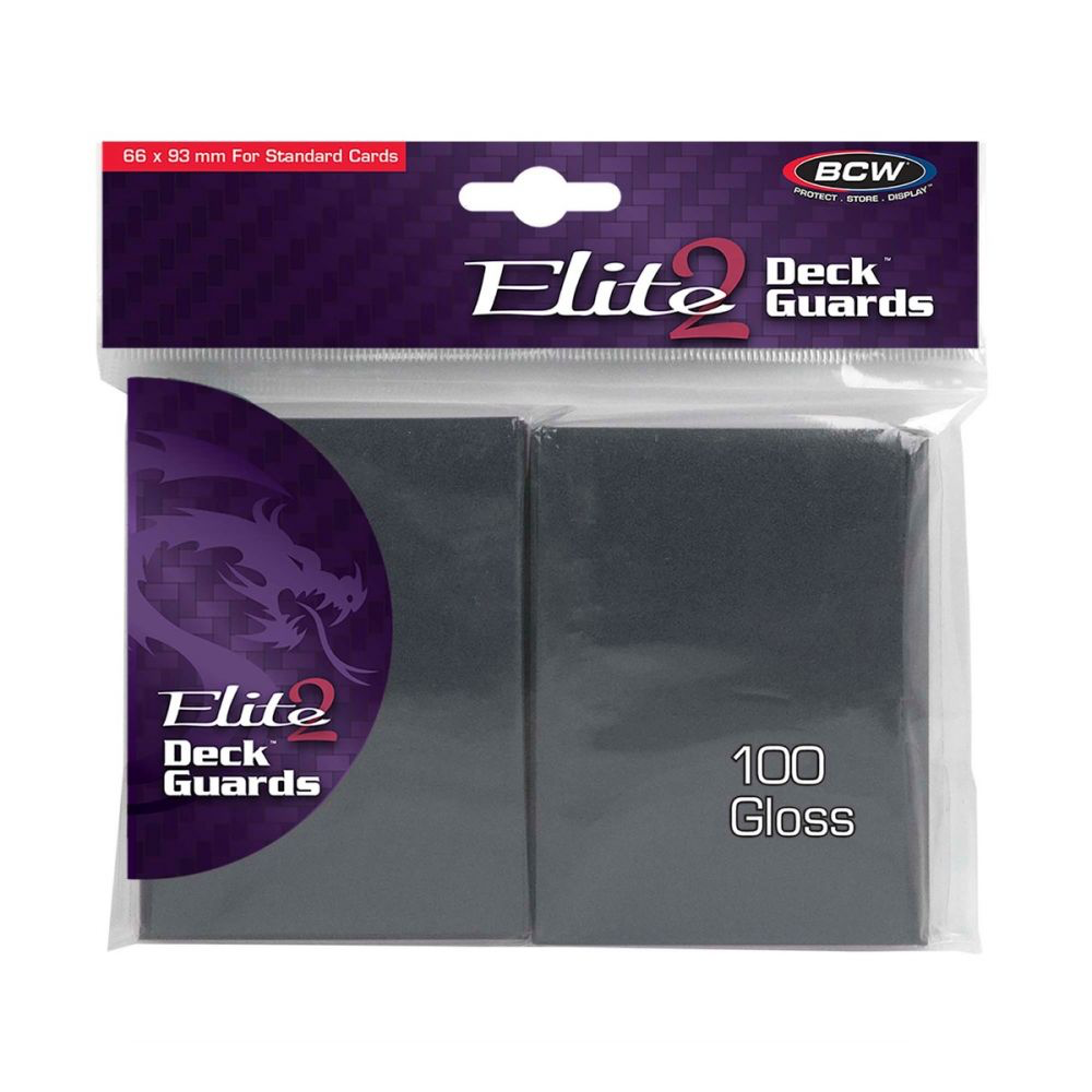 Bcw Elite 2 Deck Guards: 100 matte (66x93mm)  Cool gray