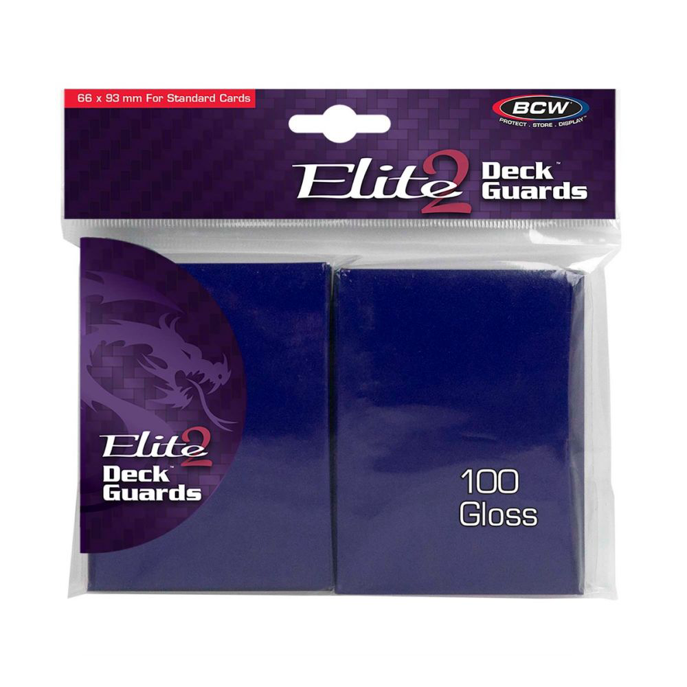 Bcw Elite 2 Deck Guards: 100 matte (66x93mm)  Blue