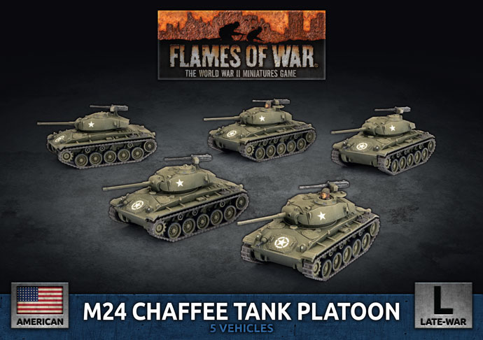 Flames of War Flames of War: US- M24 Chaffee Tank Platoon (late)