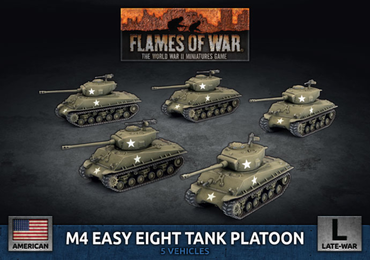Flames of War Flames of War: US- M4 Easy Eight Tank Platoon (late)