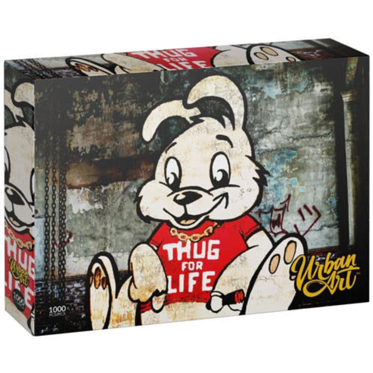 Urban Art Puzzle: Thug for life bunny