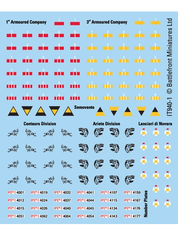 Flames of War Flames of War Decal: Italian