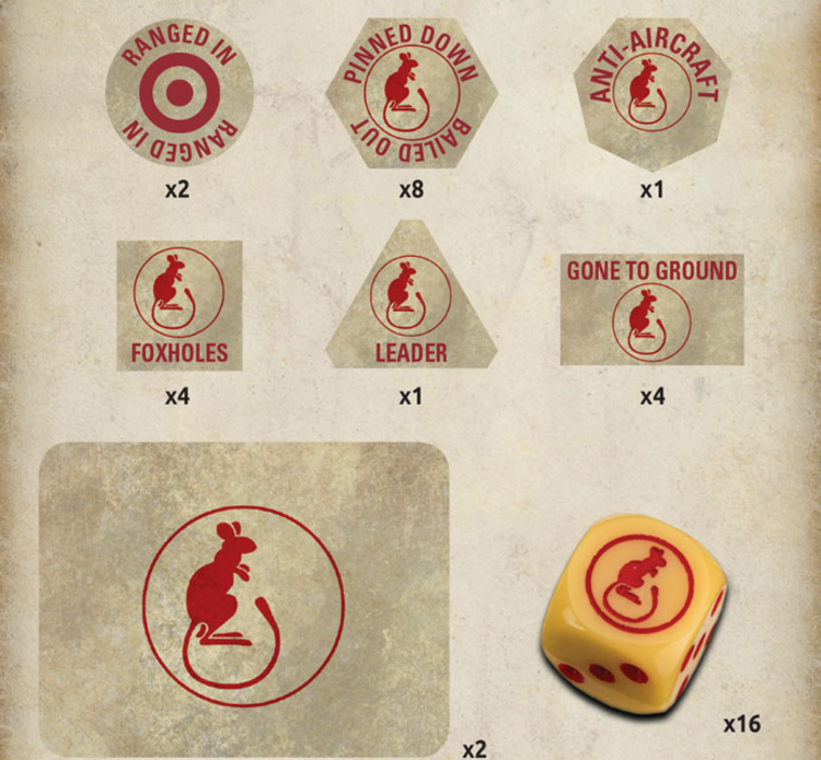 Flames of War Flames of War Token Set: British Desert Rats