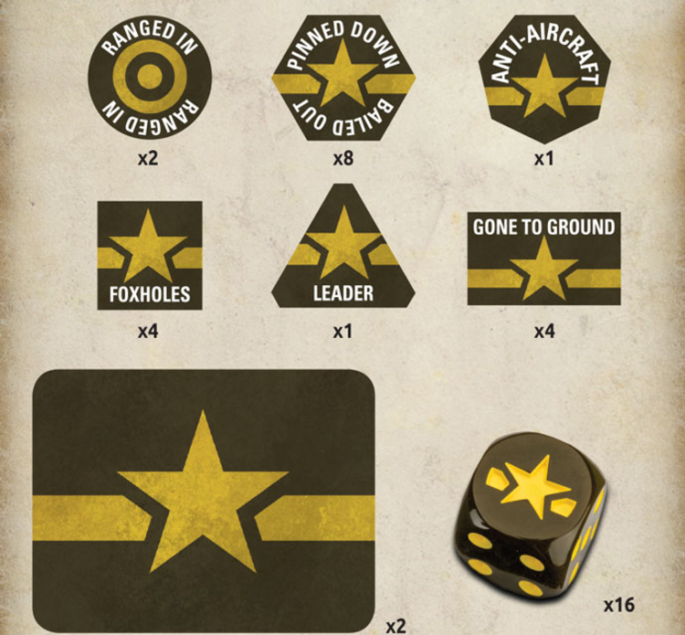 Flames of War Flames of War Token Set: American Fighting First