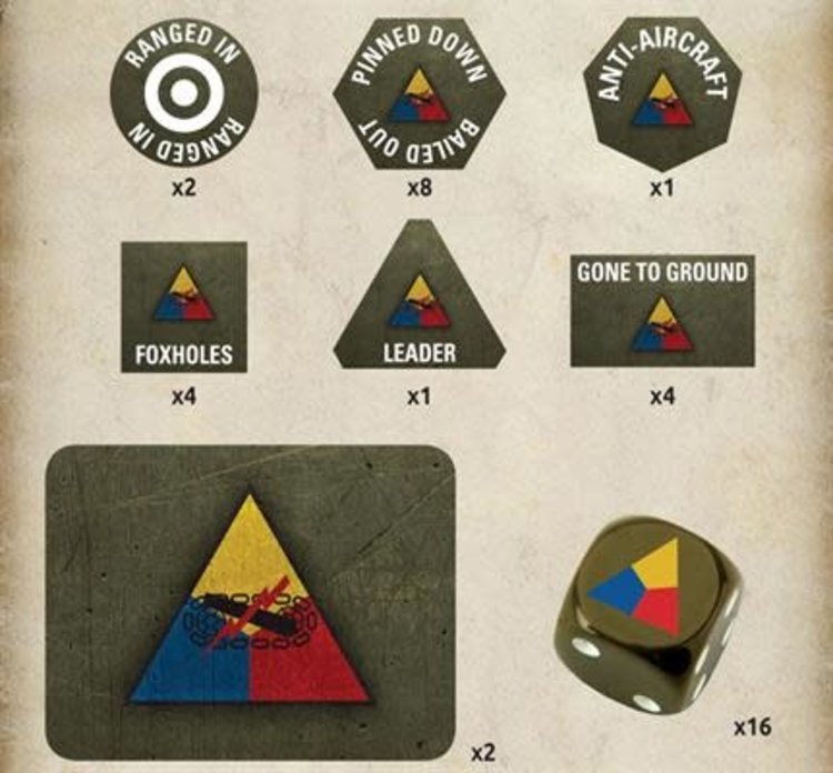 Flames of War Flames of War Token Set: American Armored
