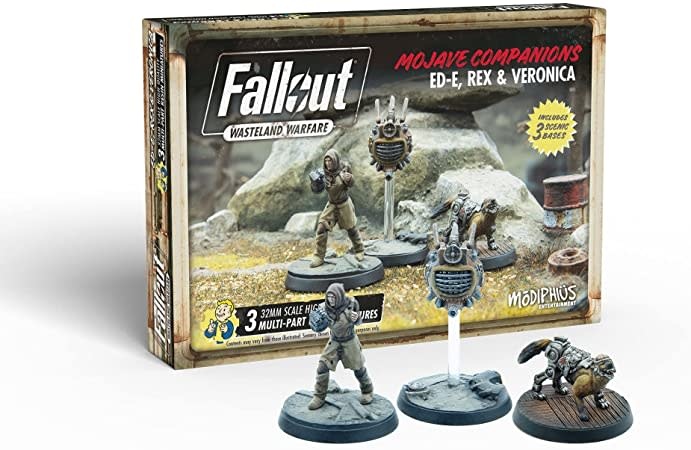 Modiphius Fallout Wasteland Warfare: Mojave Companions Ed-E, Rex, & Veronica