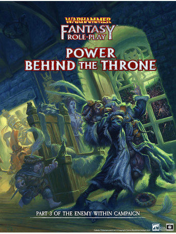 Cubicle seven Warhammer Fantasy RPG: Power Behind the Throne