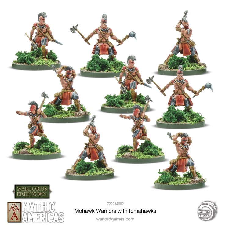 Warlord games Mythic Americas: Tribal Nations Mohawk Warriors with Tomahawks