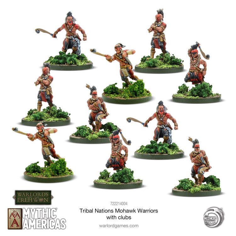 Warlord games Mythic Americas: Tribal Nations Mohawk Warriors with Clubs