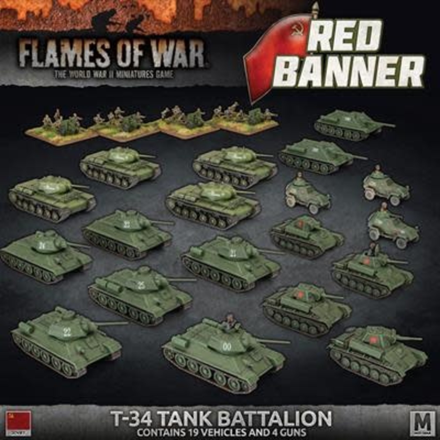 Flames of War Flamess of War Red Banner T34 Tank Battalion Family