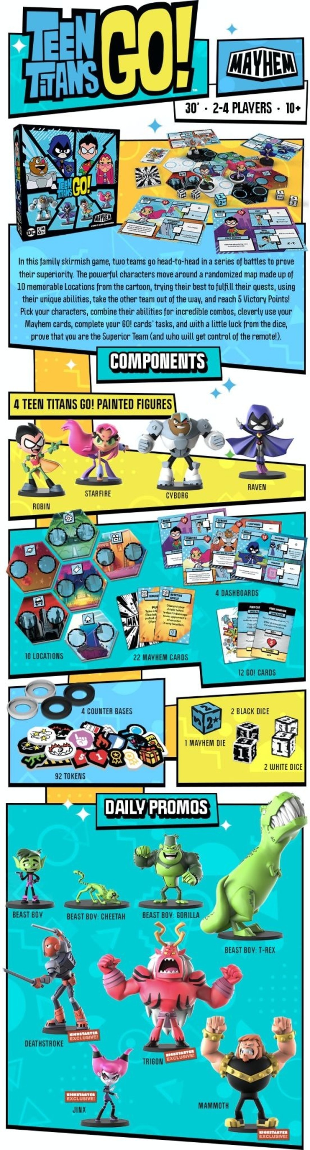 Mayhem Teen Titans Go! (2 boxes) Kickstarter Edition - Family Time Games