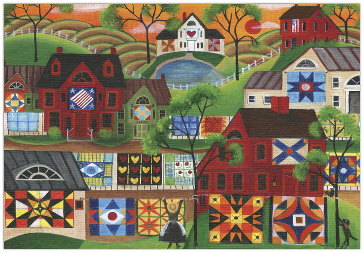 Crown Point Graphics Crown Point Puzzle: Mama’s Colorful Quilts (1000pc)