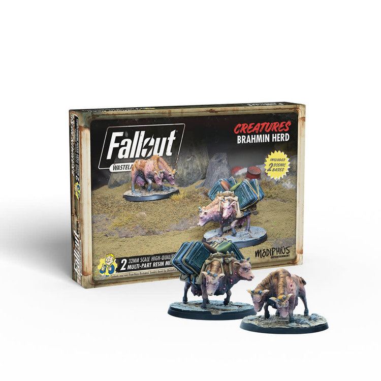 Modiphius Fallout Wasteland Warfare: Creatures- Brahmin Herd