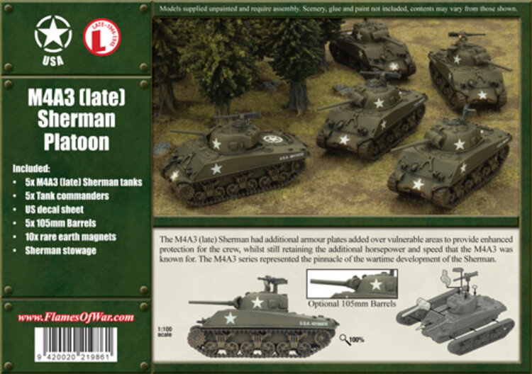Flames of War: M4A3 (late) Sherman Platoon