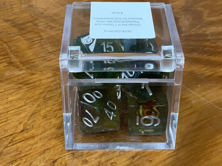 Critical Hit Collectibles 7  dice set Demon Eye