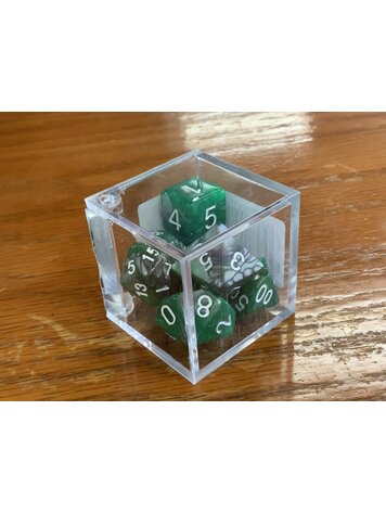 7 dice set: Green Steel