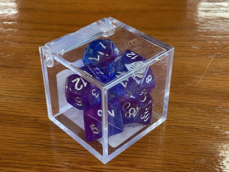Critical Hit Collectibles 7 dice set: Blue Purple Aurora
