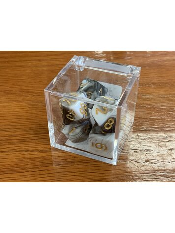 Critical Hit Collectibles 7 dice set: Black White