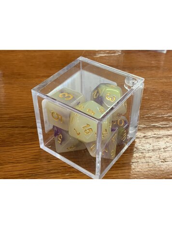 Critical Hit Collectibles 7 dice set: Blue Purple Yellow