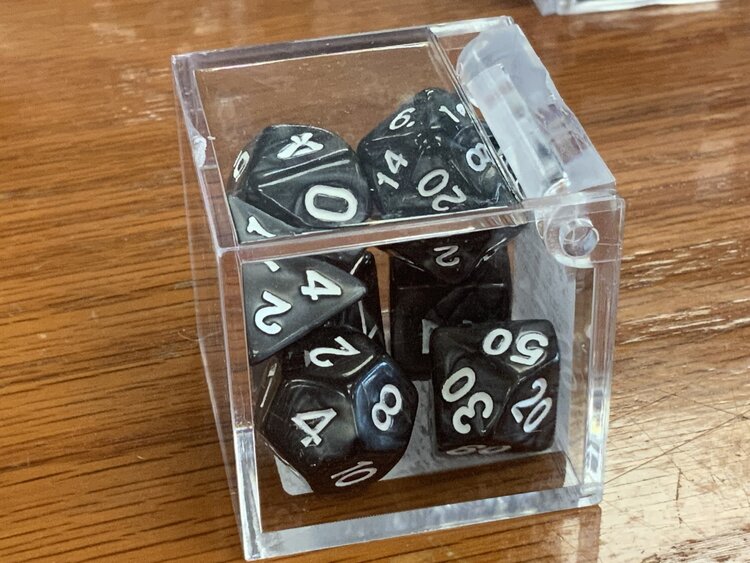 Critical Hit Collectibles 7 dice set: Black & Polyhedral