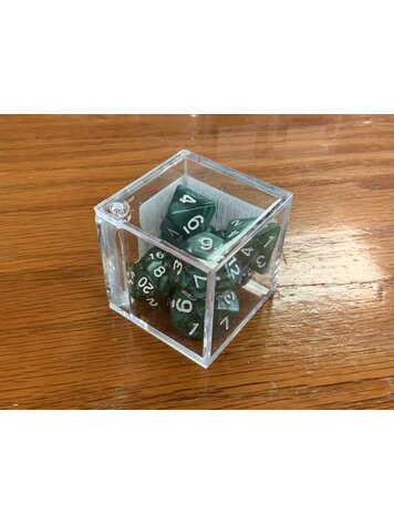 Critical Hit Collectibles 7 dice set: Green Marbled Polyhedral