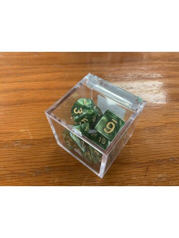 7 dice set: Grass Green
