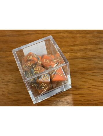 Critical Hit Collectibles 7 dice set: Orange/Steel Polyhedral