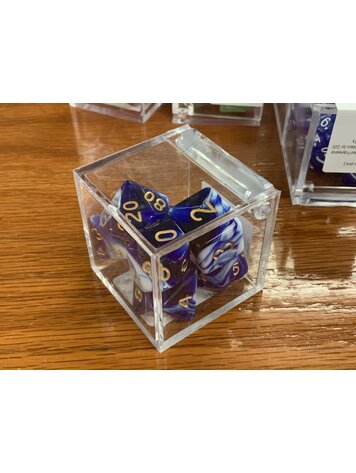 Critical Hit Collectibles 7 dice set: Blue/Milky Polyhedral