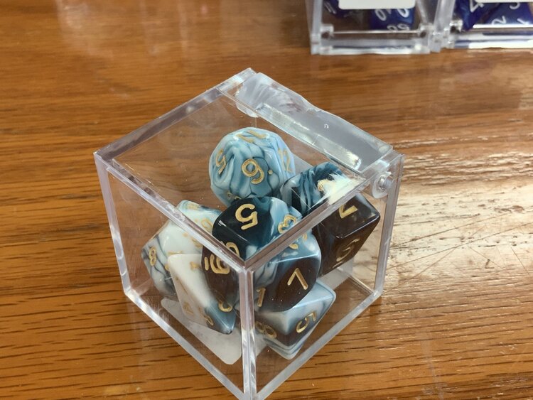 Critical Hit Collectibles 7 dice set: Teal Gold Milky Polyhedral