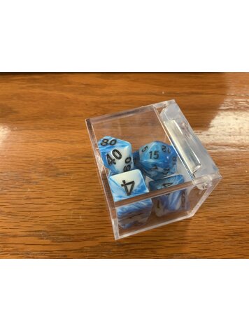 7 dice set: Blue/White set Fusion