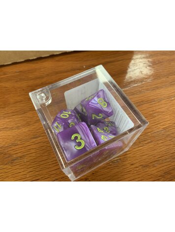 7 dice set: Light Purple Marbled Polyhedral