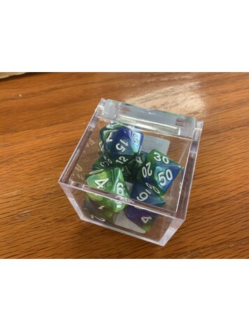 Critical Hit Collectibles 7 dice set: Blue Green