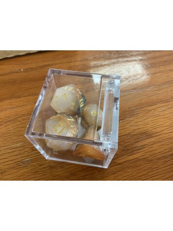 Critical Hit Collectibles 7 dice set: Copper/White Shimmering Galaxy Polyhedral