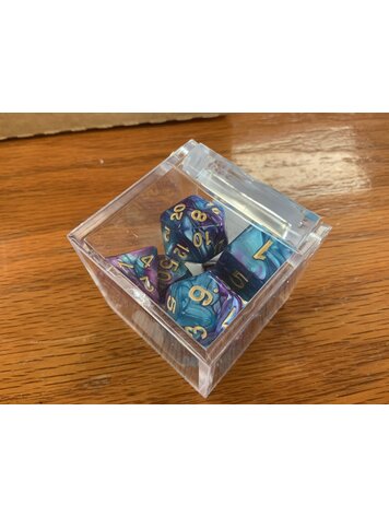7 dice set: Light Blue Purple Fusion Polyhedral